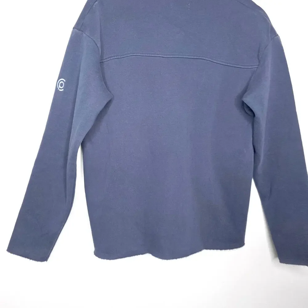 Johnnie-O Performance Sweatshirt Medium NWT Navy Blue Pullover Golf, Logo Sleeve